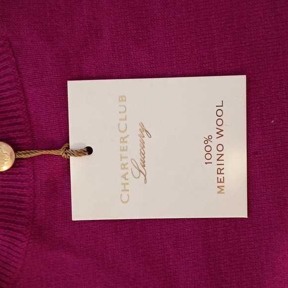 NWT Merino Charter Club woman's wool sweater XL - Picture 3 of 4